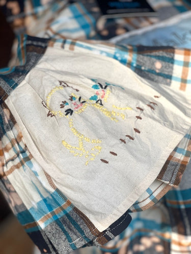 MAKE A WISH AND FLY Flared Sleeve Flannel